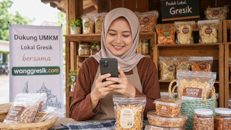 Rahasia membuat konten media sosial UMKM Gresik agar bisnis cepat laris dan dipercaya.